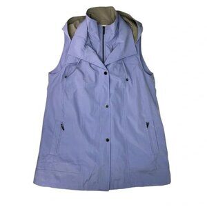 "NWT" Coldwater Creek All Season Water Repellent Lavender Sky Vest In Size Large